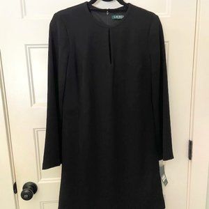 * NWT * LAUREN Ralph Lauren black shift dress size 4